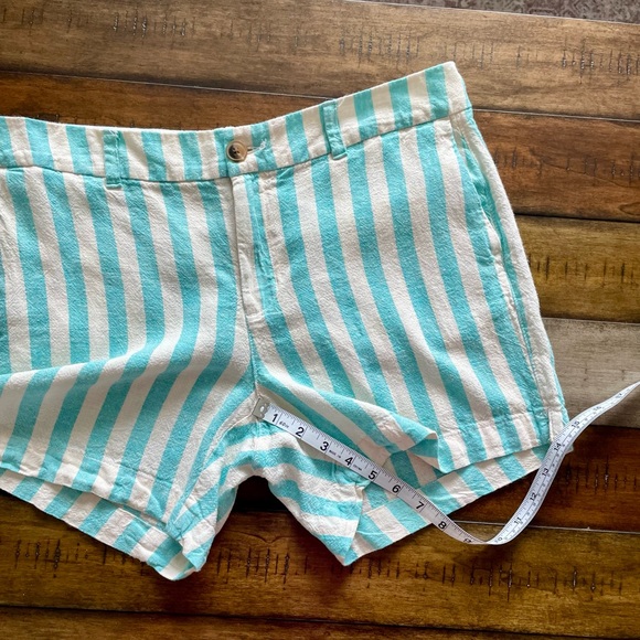 Old Navy Teal & White Striped Shorts Size 10 NWOT - Picture 8 of 9